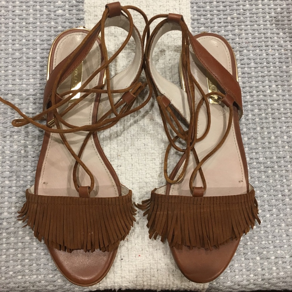 SOLD Louise et cie fringe lace up sandals